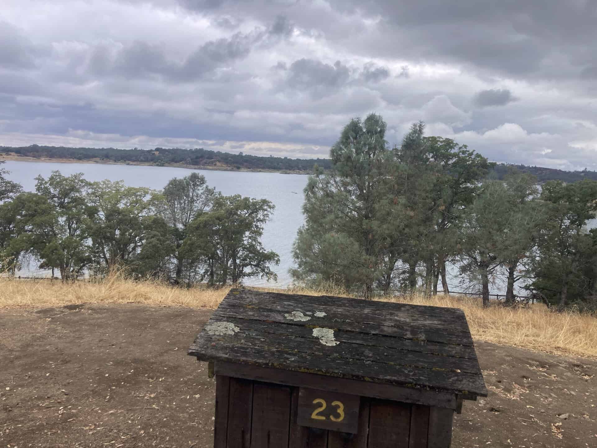 A view from campsite 23 out at the lake.