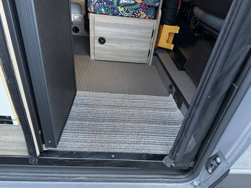 Chiliwich door mat in a van