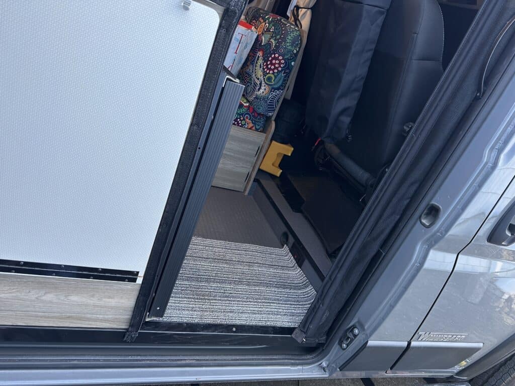 Chiliwich door mat in a campervan