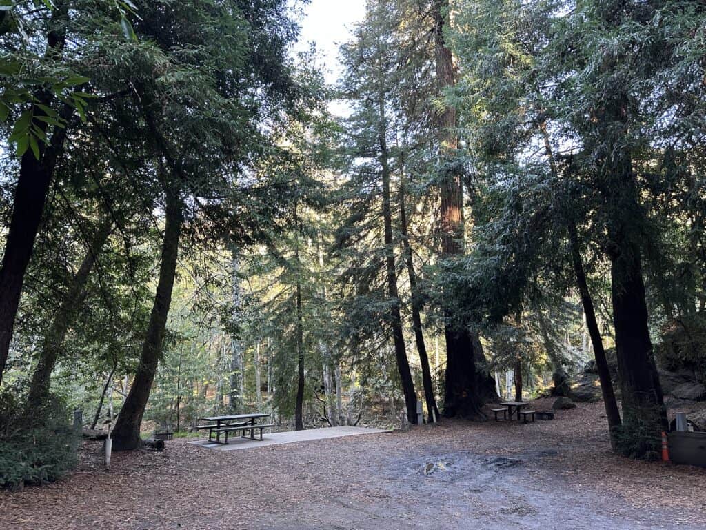 campsite at big sur campground and cabins