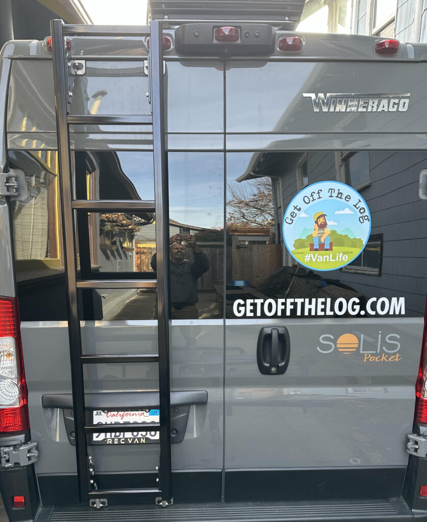 rear door ladder on a dodge promaster van