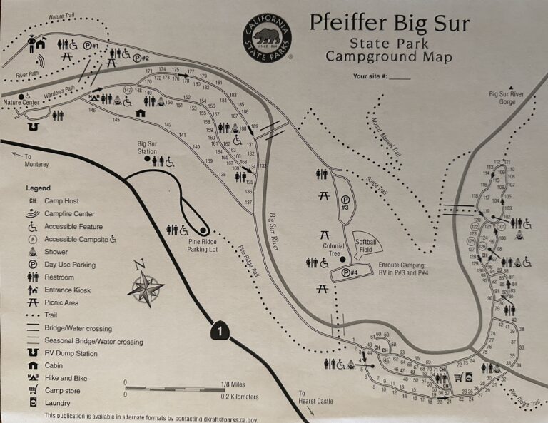 big sur pfeiffer campground map