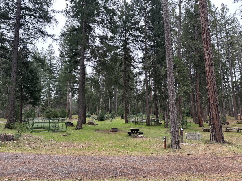 a campsite at dru barner campground