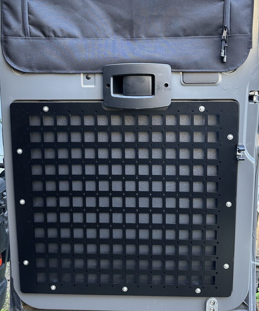 molle panel on a promaster rear door