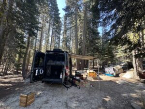 our campsite at sandy flat campground