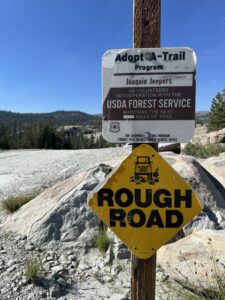 forest service road 7N17 rough road sign