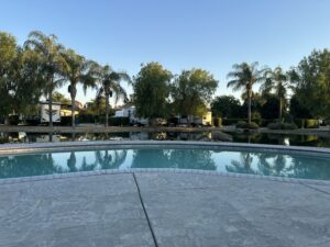 the lakes rv resort pool view