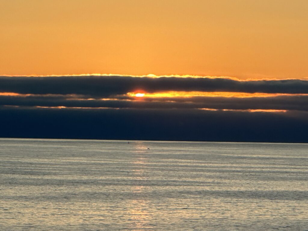 sunset from the campground beach