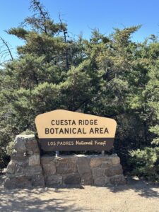 cuesta ridge botanical area sign